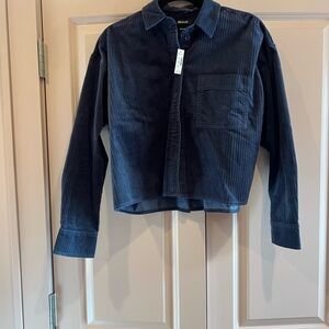 Madewell Navy Corduroy Button-Up
